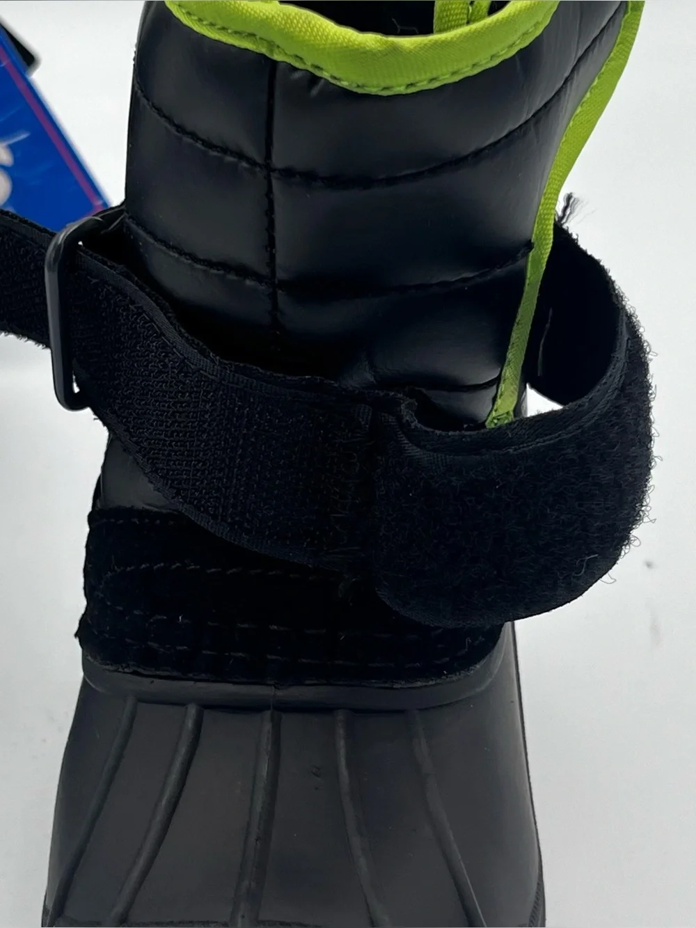 Totes Cody Insulated Snow Boots Black/Lime Green Size 5 Toddler